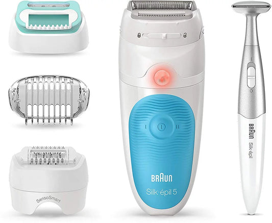 Braun Epilator Silk-epil 5 5-810, Hair Removal for Women, Shaver & Bikini Trimmer, Cordless, Rechargeable, Wet & Dry