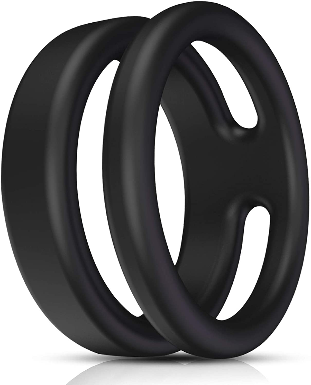 CENTEREL Silicone Dual Penis Ring, Premium Stretchy Longer Harder Stronger Erection Ring Erection Enhancing Sex Toy for Man or Couples