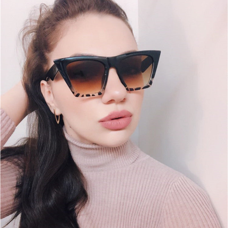 Vintage Square Cat Eye Sunglasses Women Trendy Cateye Sunglasses