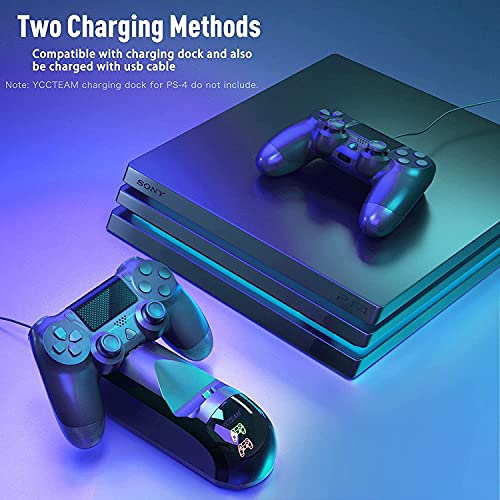 YCCTEAM Wireless Game Controller Compatible with PS4/PS4 Slim with Enhanced Dual Vibration/Analog Sticks/6-Axis Motion Sensor