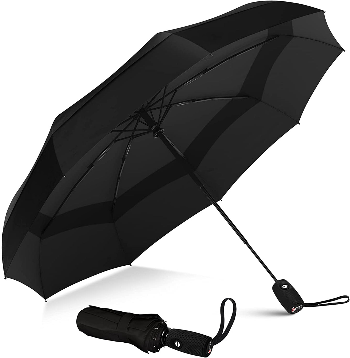 Repel Umbrella Windproof Travel Umbrella - Wind Resistant, Small - Compact, Light, Automatic, Strong, Mini, Folding and Portable - Backpack, Car, Purse Umbrellas for Rain - Men and Women