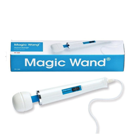 Wired Powerful Handheld Wand Massager, Personal Total Body Therapy Massager Wand for Sports Recovery (White)