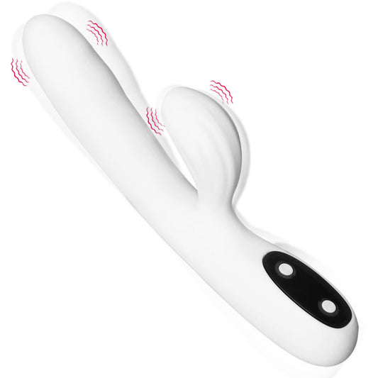 Toy Vibrator for Women 2 in 1 Clitoral Stimulator G Spot Vibrator with 10 Tongue Licking Modes Telescopic & Heating Function Adult Sex Toyl