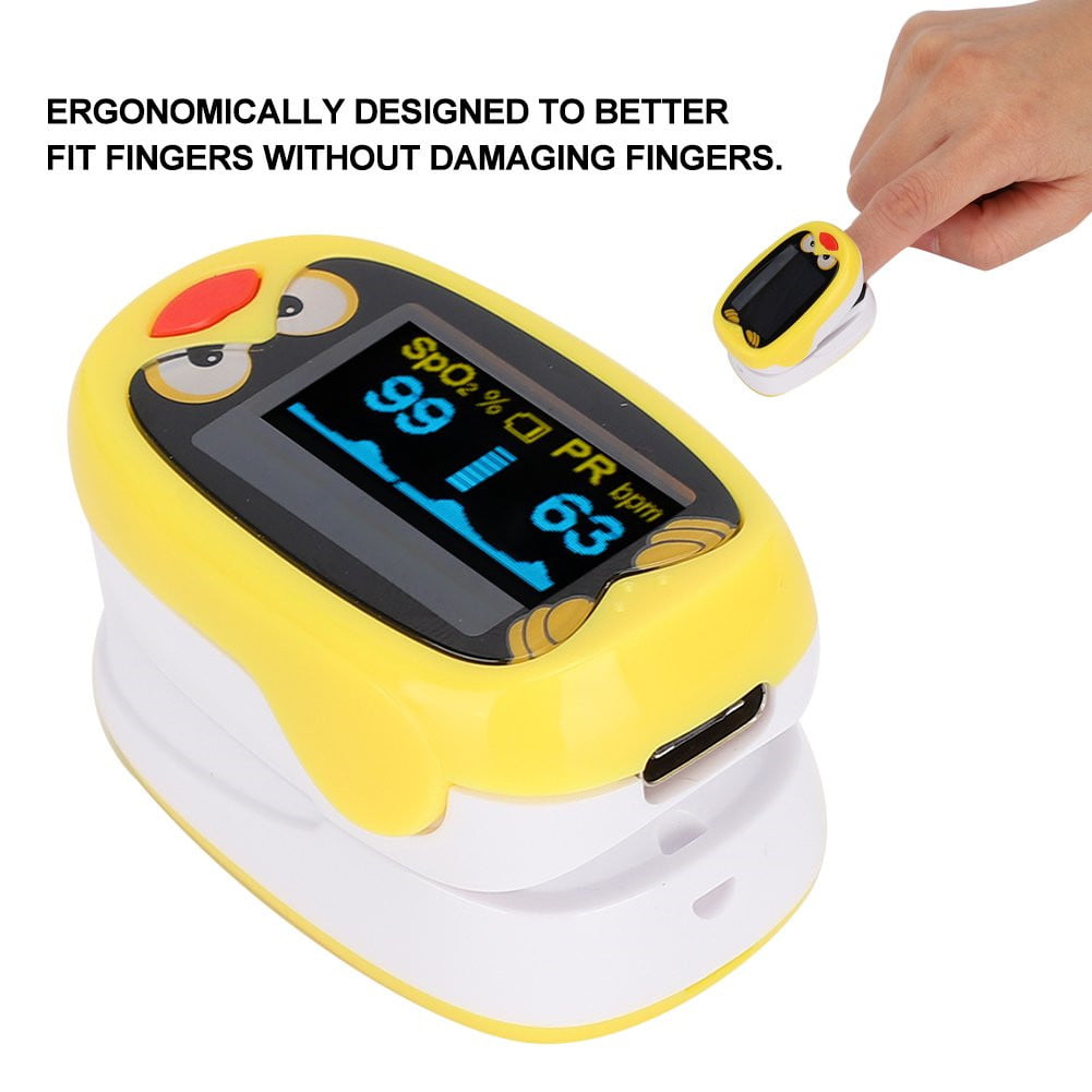 BDUN Kid's Fingertip Pulse Oximeter Rechargeable Pulse Oximeter Monitor Blood Oxygen Saturation with USB Cable
