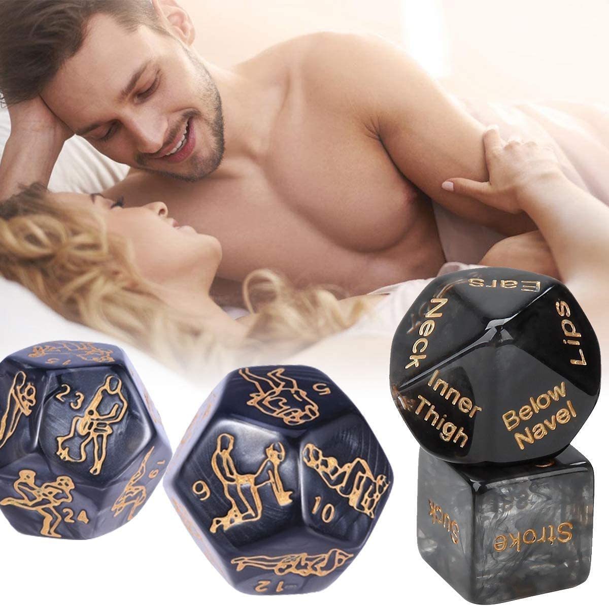 CENTEREL 4PCS Sex Dice for Adult Couples Sex Games Couples Toys
