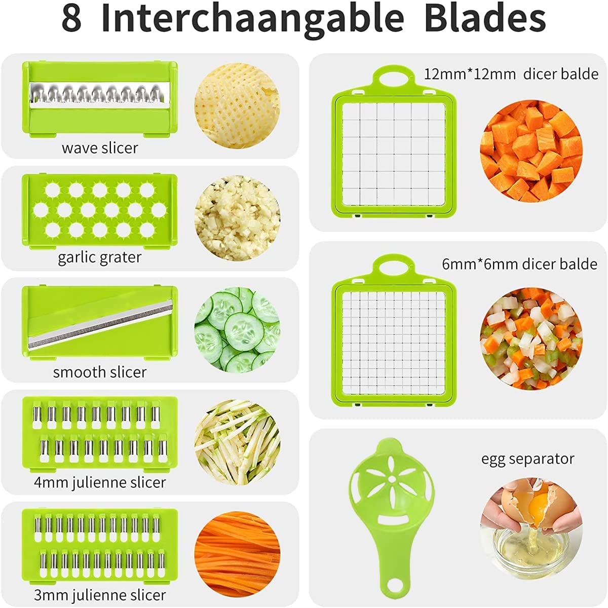 14-in-1 Vegetable Chopper Multi-functional Onion Chopper Cutter Stainless Steel Blades Vegetable Slicer Container Slicer Dicer Cutter Ideal for Fruits