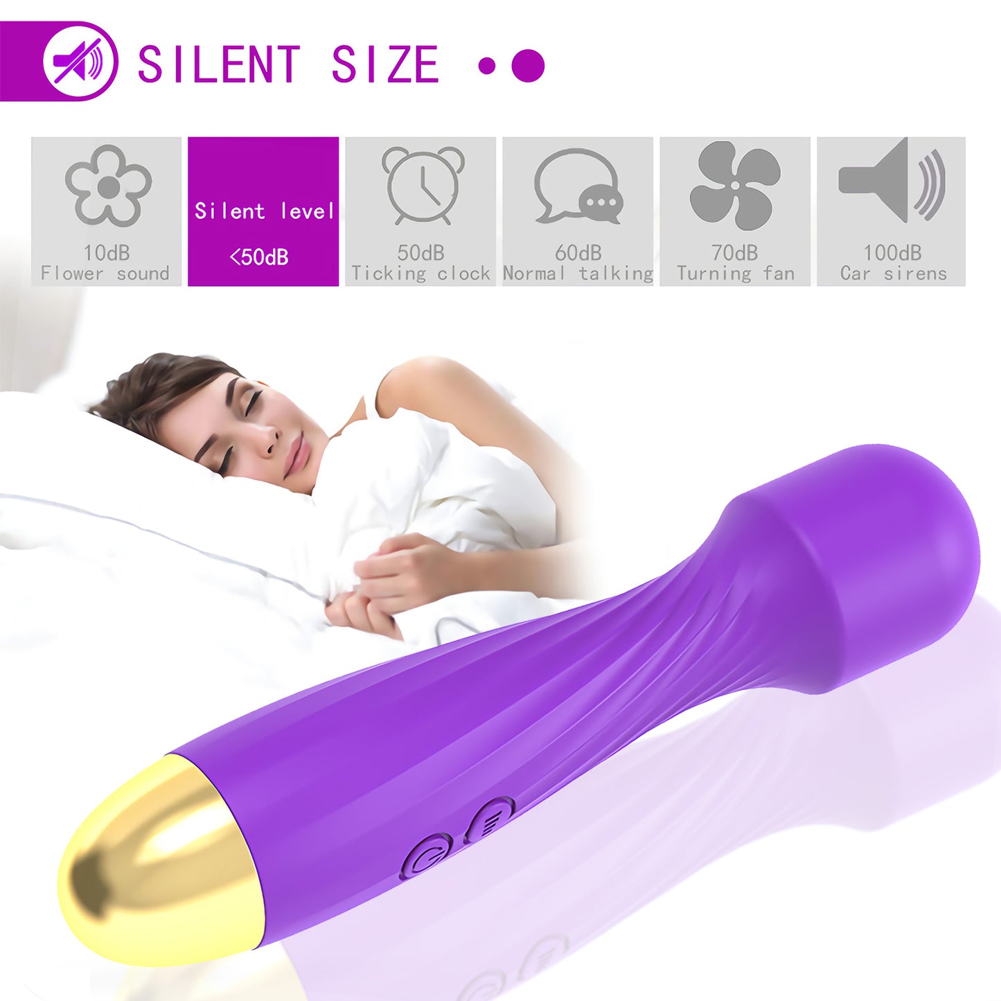 Clitoral Vibrator for Women G Spot Vibrator Wand with 10 Magic Speeds Vibration Modes, Quiet Cordless Electric Personal Wand Massager Sex Toys for Women Vaginal