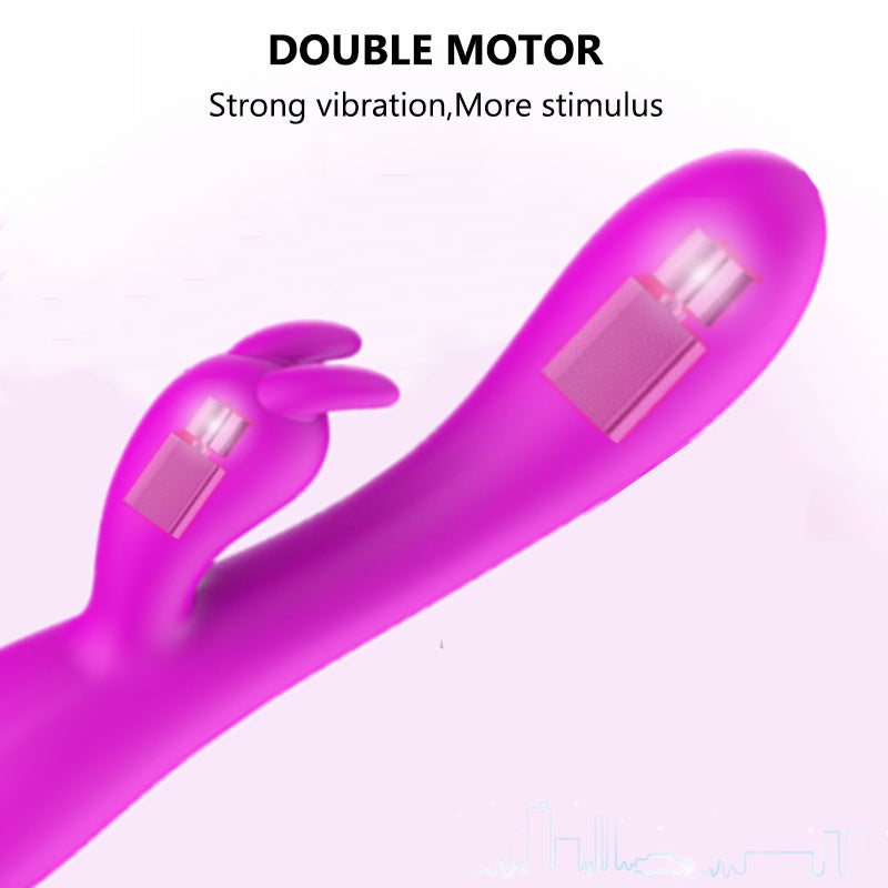 Centerel Rabbit Vibrator Sex Toys Dildo with Heating & 16 Vibration Modes,G-Spot Clitoral Vibrator for Women Couple