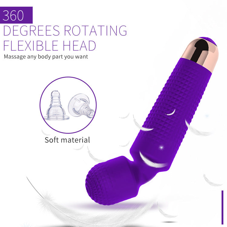 CENTEREL Wand Massager with 20 Vibration Modes 5 Speeds Waterproof Vibrator for Women and Couples-Purple