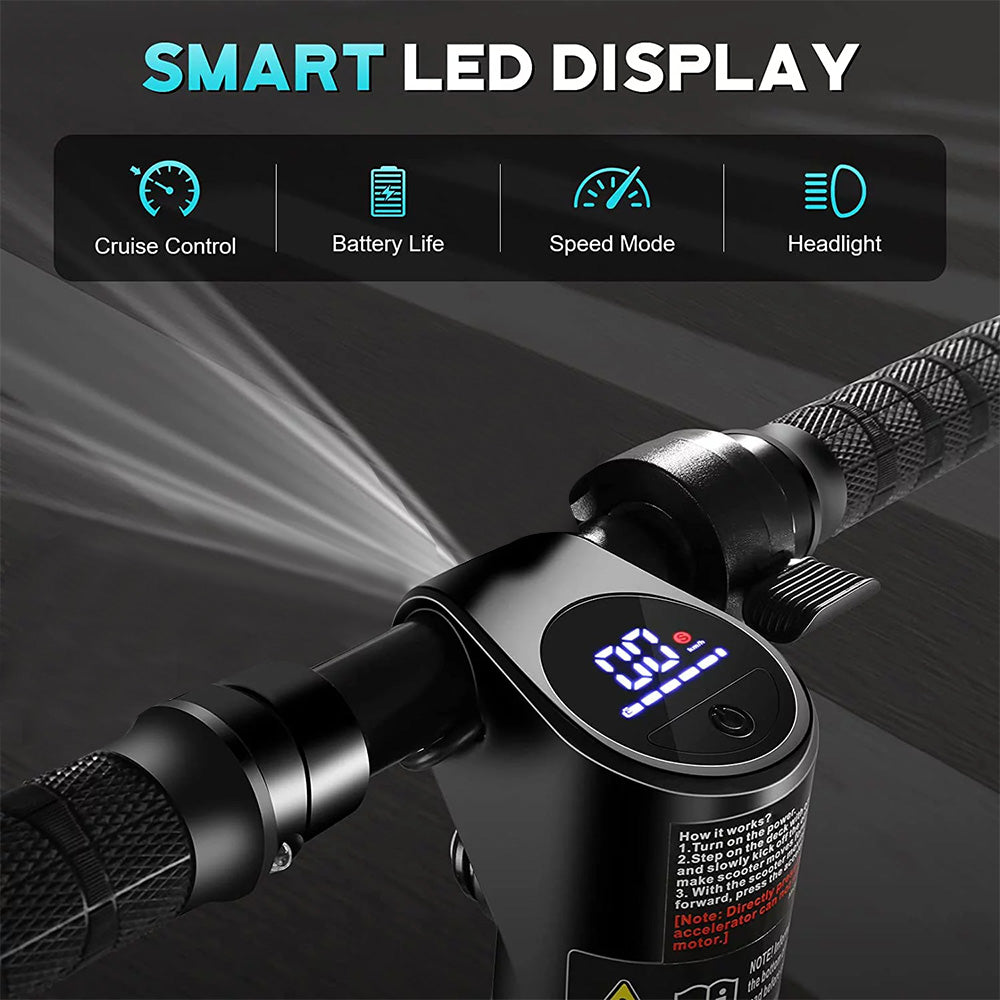 DAZU Electric Scooter for Adults, 19 MPH and 25 Miles Long-Range, 300W Motor Folding Electric Scooter for Adults and Teens
