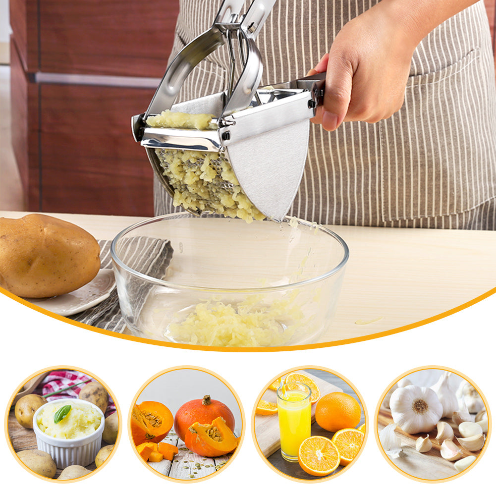 Potato Crusher Stainless Steel Vegetable Potato Masher Ricer Fruit Juicer Press Mincer