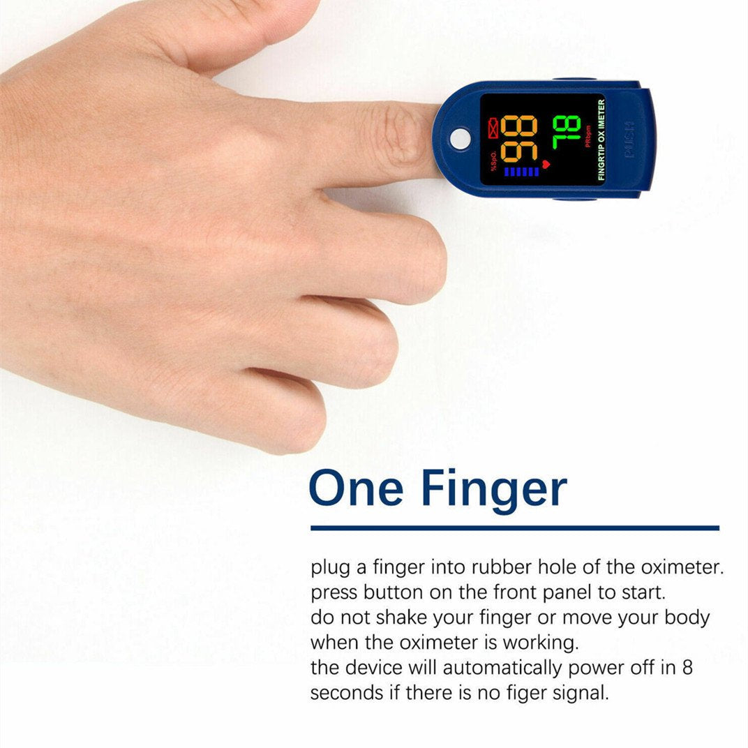 Digital Finger Oximeter Pulse Oximeter LED Screen Finger Clip SPO2 PR Heart Rate Monitor Blood Oxygen Saturation Monitor