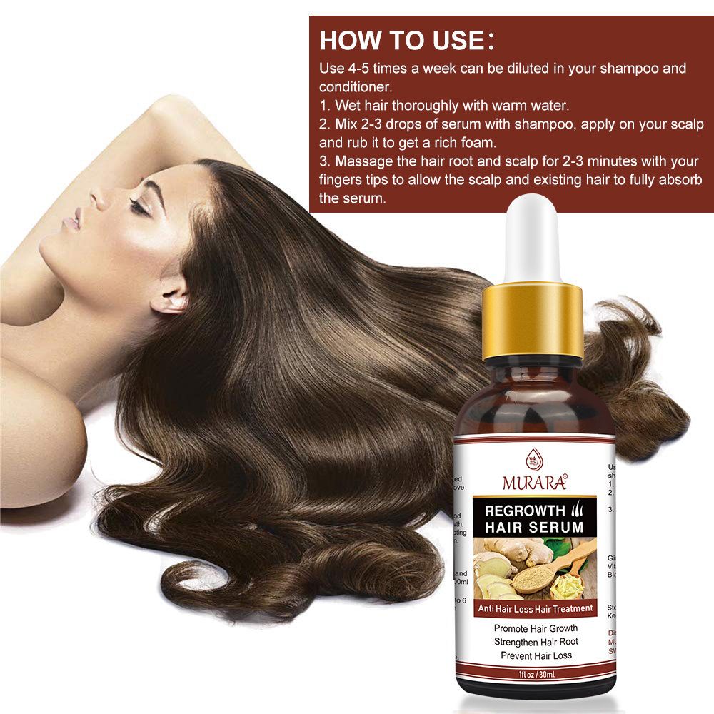 Elecsop Hair Growth Serum, Ginger Hair Growth Treatment Promotes Hair Regrowth for Men Women