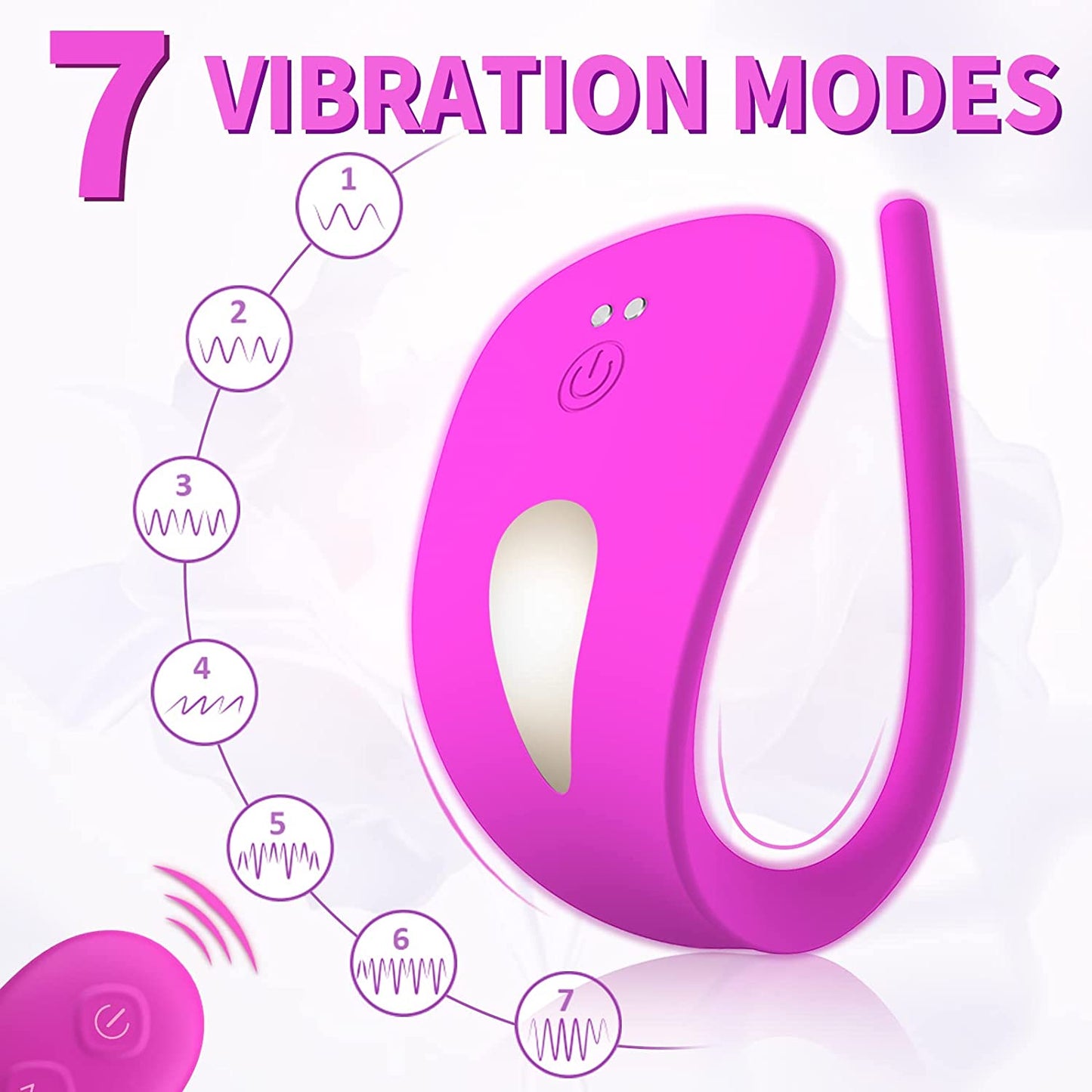 Wearable Remote Control Vibrator Adult Female Toy Vibrator with 7 Vibration Modes Rechargeable Waterproof Stimulator