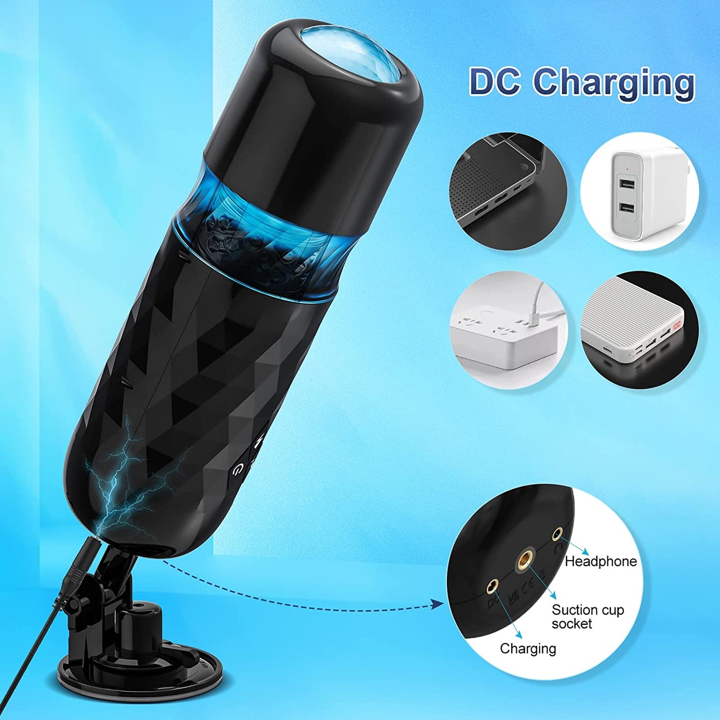 Centerel Automatic Male Masturbators Cup Sex Toys with 7 Rotating & 3 Thrusting Modes One-click Orgasm Masturbator Sex Toys for Men