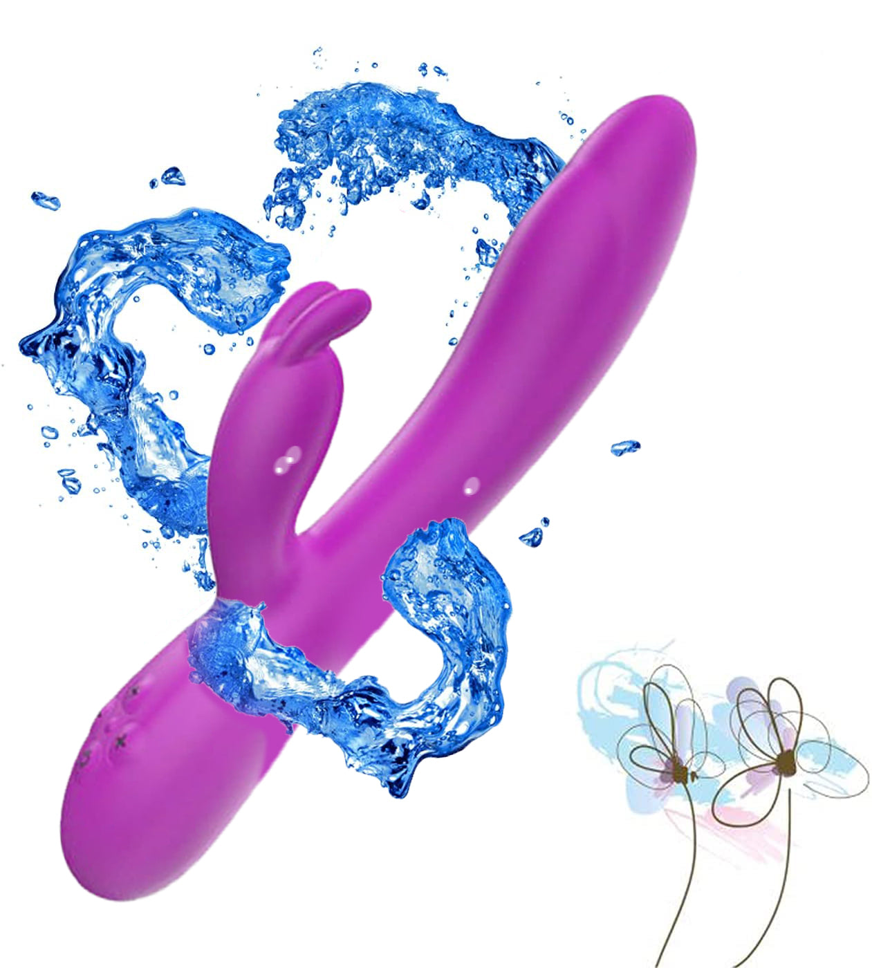 Thrusting  Rabbit Vibrator for Women G Spot Stimulator Sex Toys with 10 Powerful  Tongue Licking Modes Telescopic Heating Function Waterproof Adult Toy for Couples