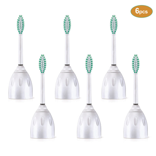 6 Sonic Replacement Toothbrush Heads Compatible with Philips-Sonicare E HX7022 Screw-on Electric Brush Handles