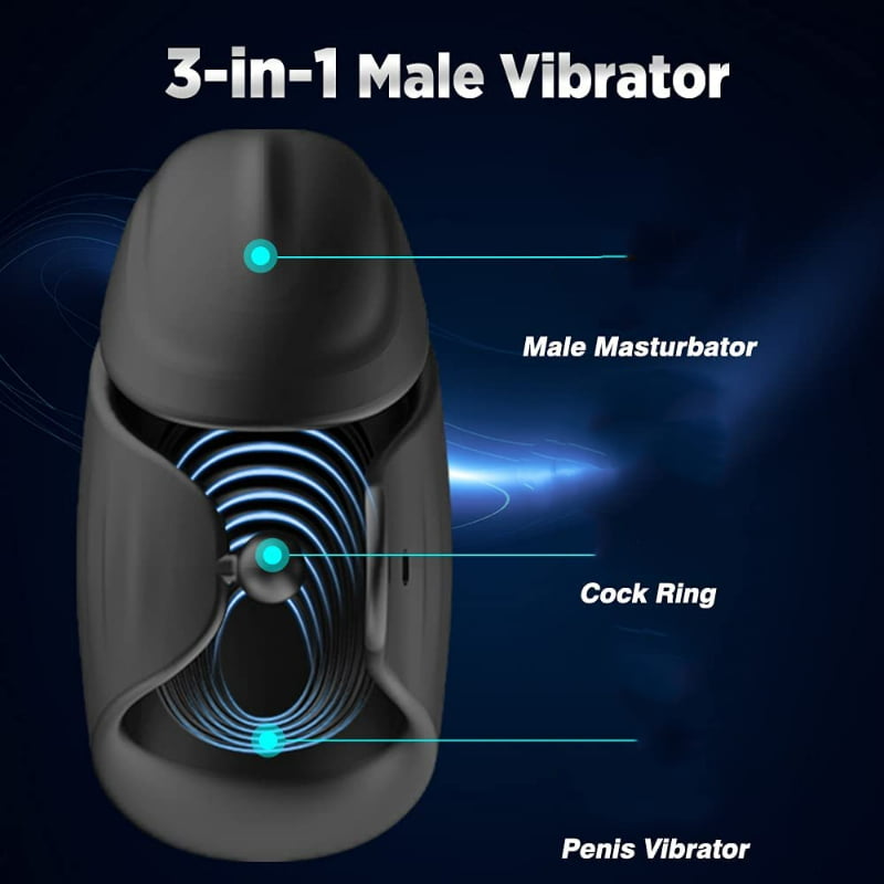 Vibrator Massager Exerciser Male Adult Toys Adjustable Masturbator Delayed Ejaculation Trainer Male Toys