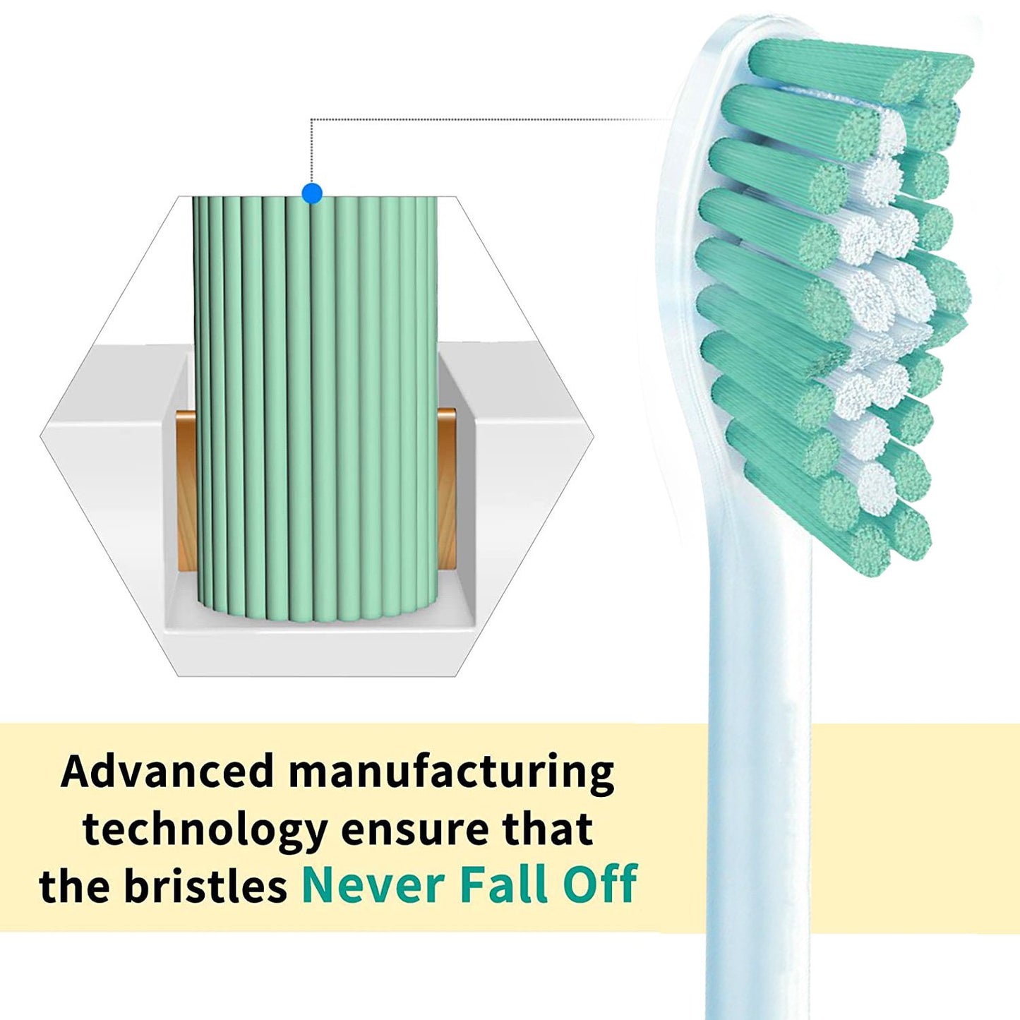 Replacement Heads Compatible with Philips Sonicare E-Series, HX7023/64, 3-pk