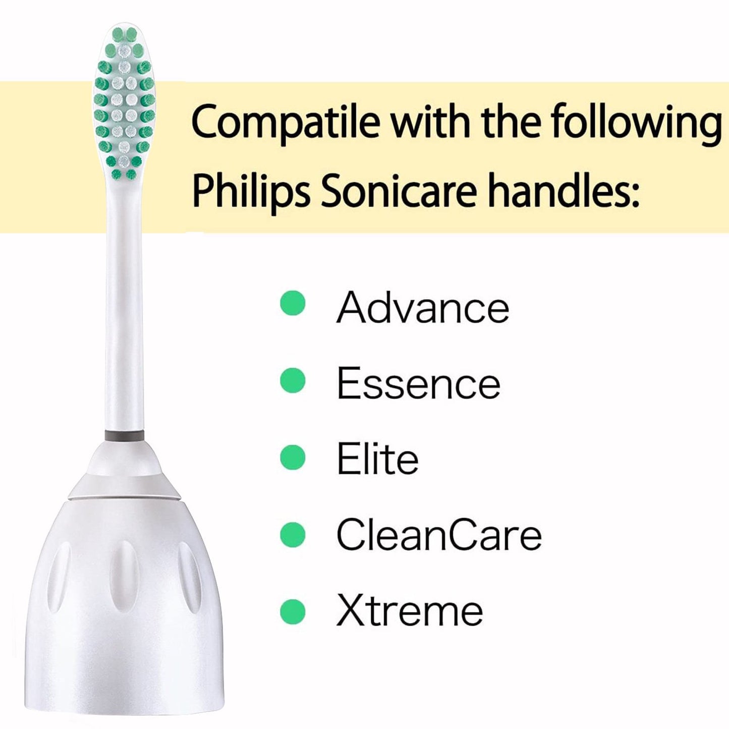 Replacement Heads Compatible with Philips Sonicare E-Series, HX7023/64, 3-pk