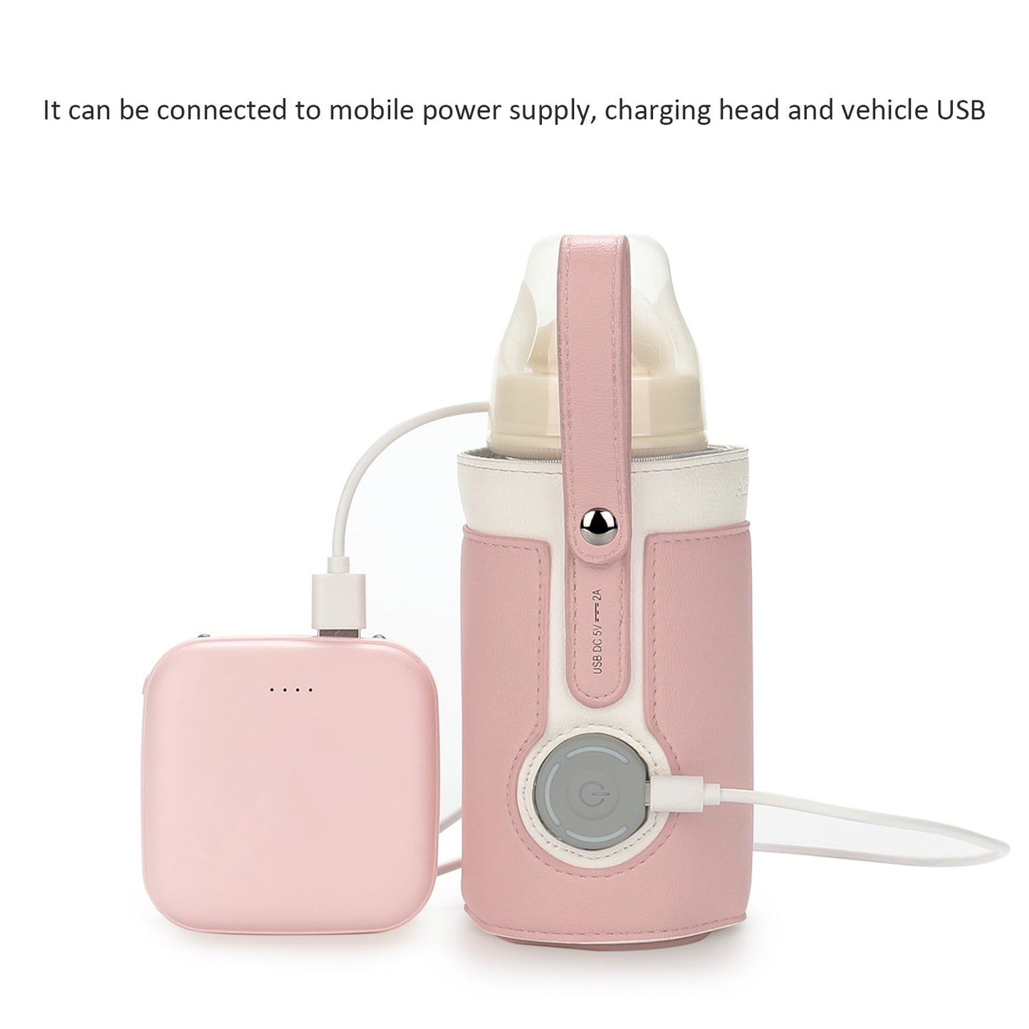 Portable Bottle Warmer, Intelligent Bottle Warmer, Fast Charge, 3-Speed Temperature Regulation