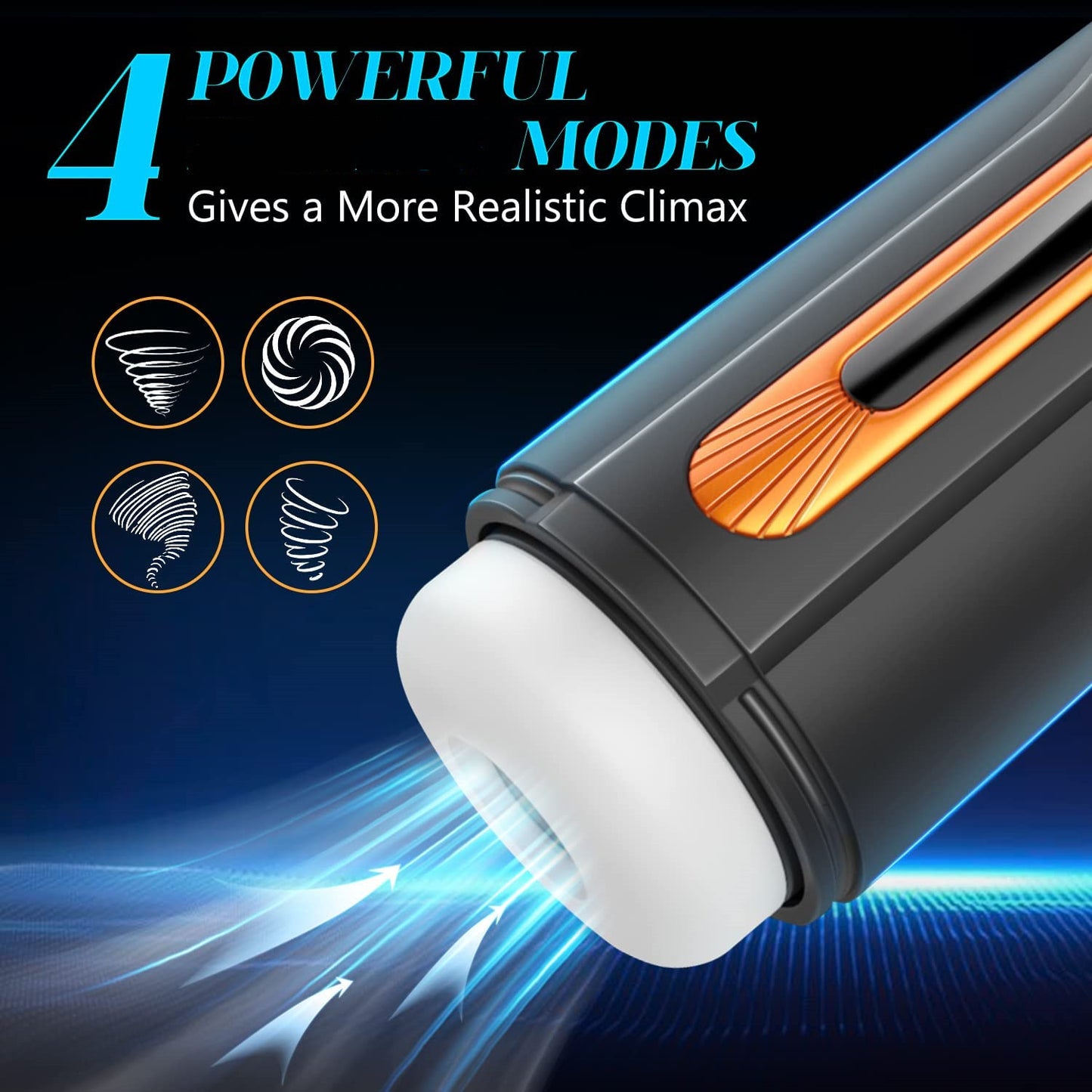 Centerel Male Masturbator 4 in 1  Automatic Masturbator with 10 Thrusting & 10 Vibrating & 4 Sucking Modes 40 ℃ Heating Sex Toys for Men