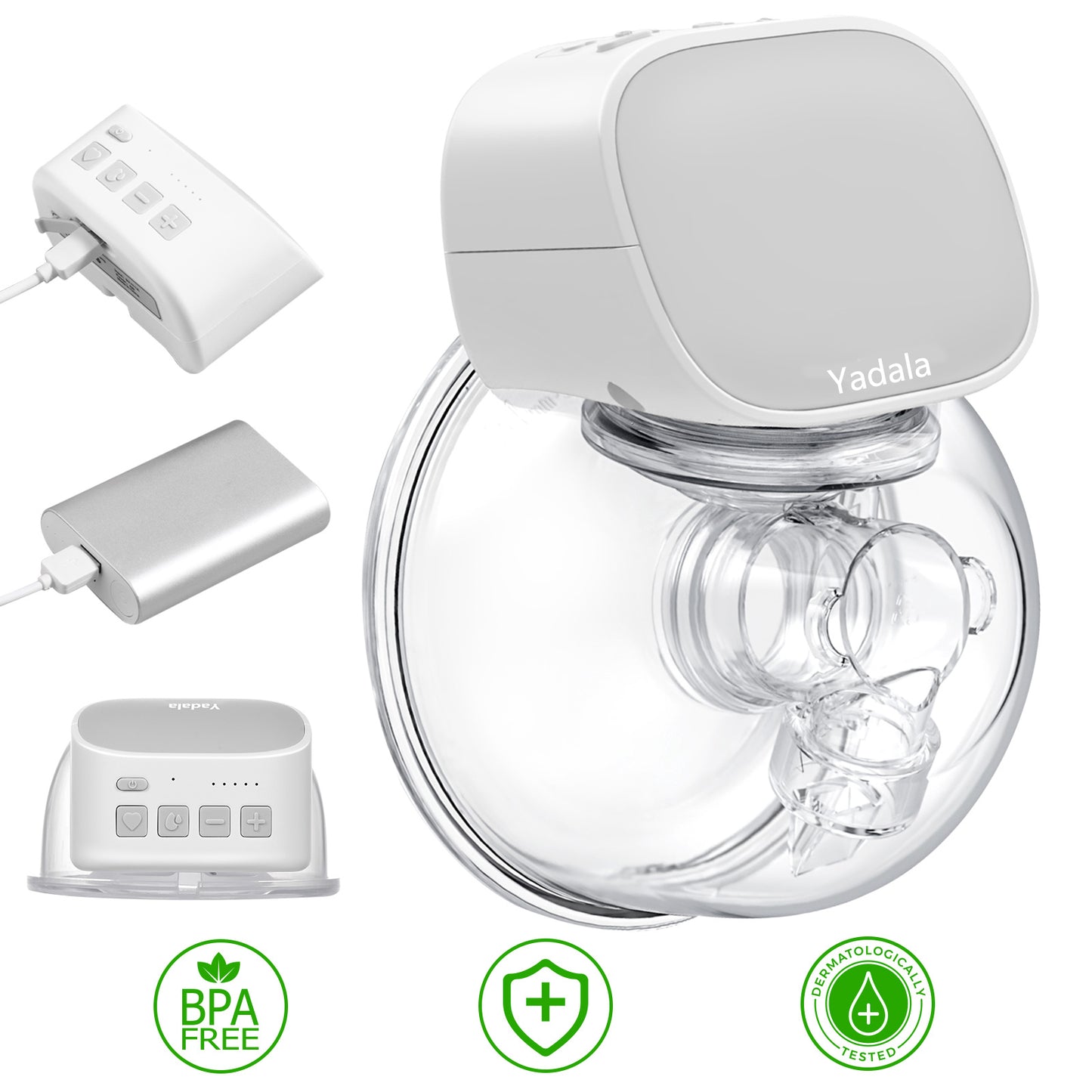 Electric Breast Pump Baby Feeding Hands-Free Painless Strong Breast Pump Portable Electric Breast Pump-Green