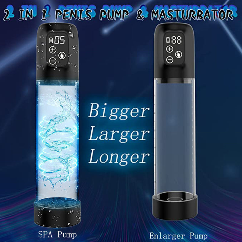Centerel Electric Vacuum Penis Pump IPX4 Full Waterproof with 6 Sucking Modes Penis Massager Stimulator Penis Enlargement Sex Toy for Stronger Bigger Erections