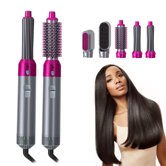 Elecsop 5 in 1 Hair Dryer Blower Brush Hairdryer Hair Curler Curling Iron Detachable Hair Airwrap Styler Electric Hair Comb Rotating Hot Air Brush for All Hairstyle