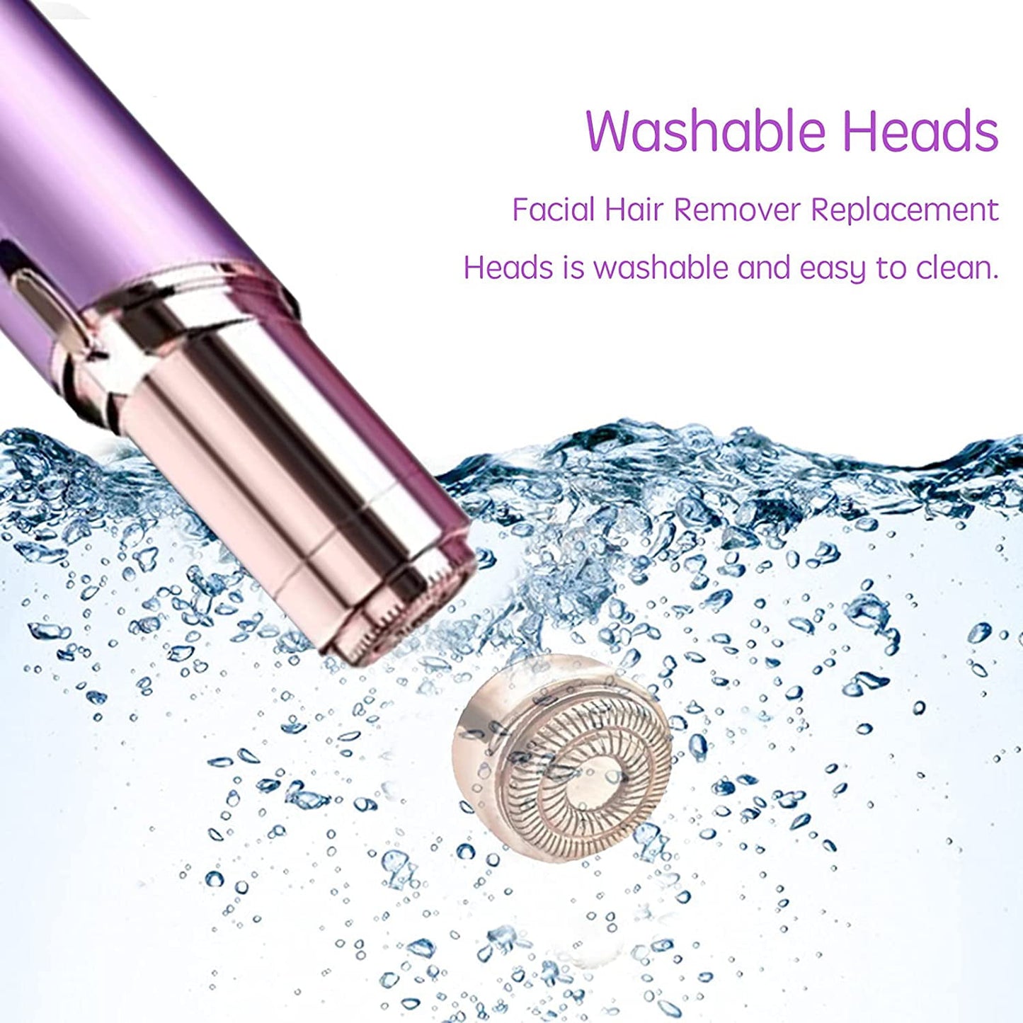 Facial Hair Removal Replacement Heads for Women, 4p Compatible with Finishing Touch Flawless Facial Hair Remover, Double Halo Replacement Heads