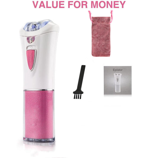 Mini Epilator for Women, Facial Hair Epilator for Body, Portable Hair Removal, Smooth Glide Epilator with LED, Cordless Electric Trimmer Tweezer