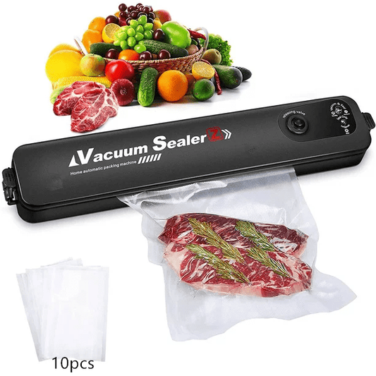 Vacuum Sealer Machine Automatic Food Sealer with 4PCS Vacuum Bags, One-key Auto Food Sealers Vacuum Packing Machine with for Food Preservation, Dry & Moist Universal, Moisture Proof