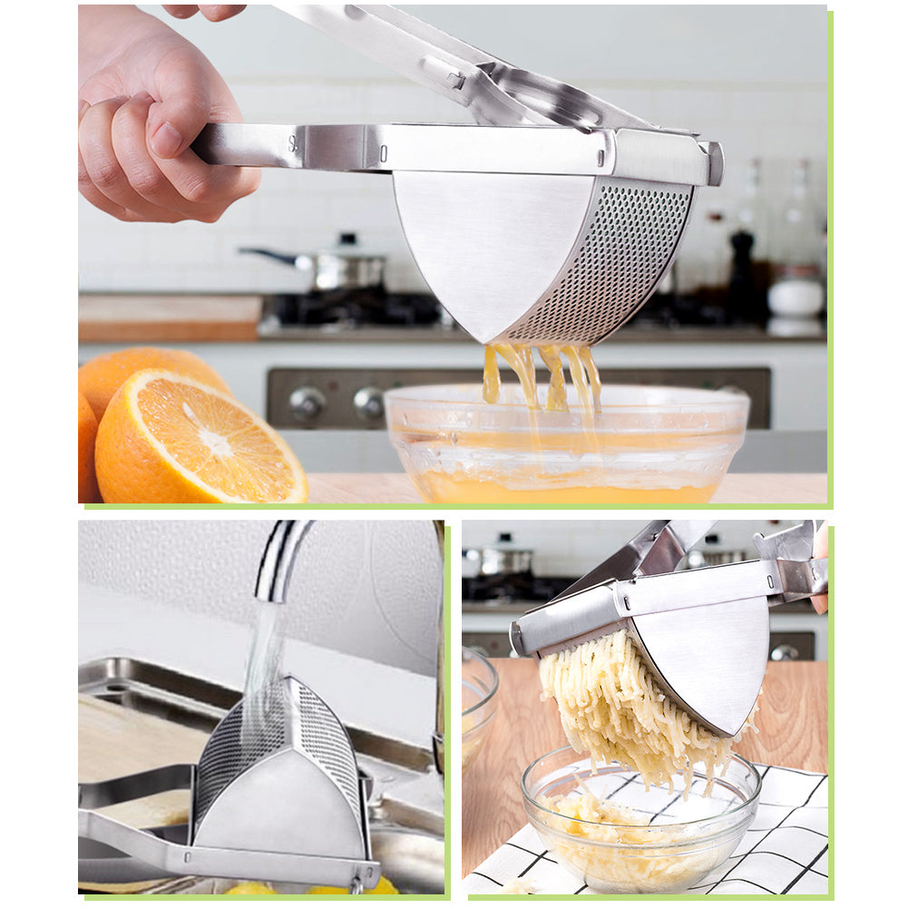 Potato Crusher Stainless Steel Vegetable Potato Masher Ricer Fruit Juicer Press Mincer