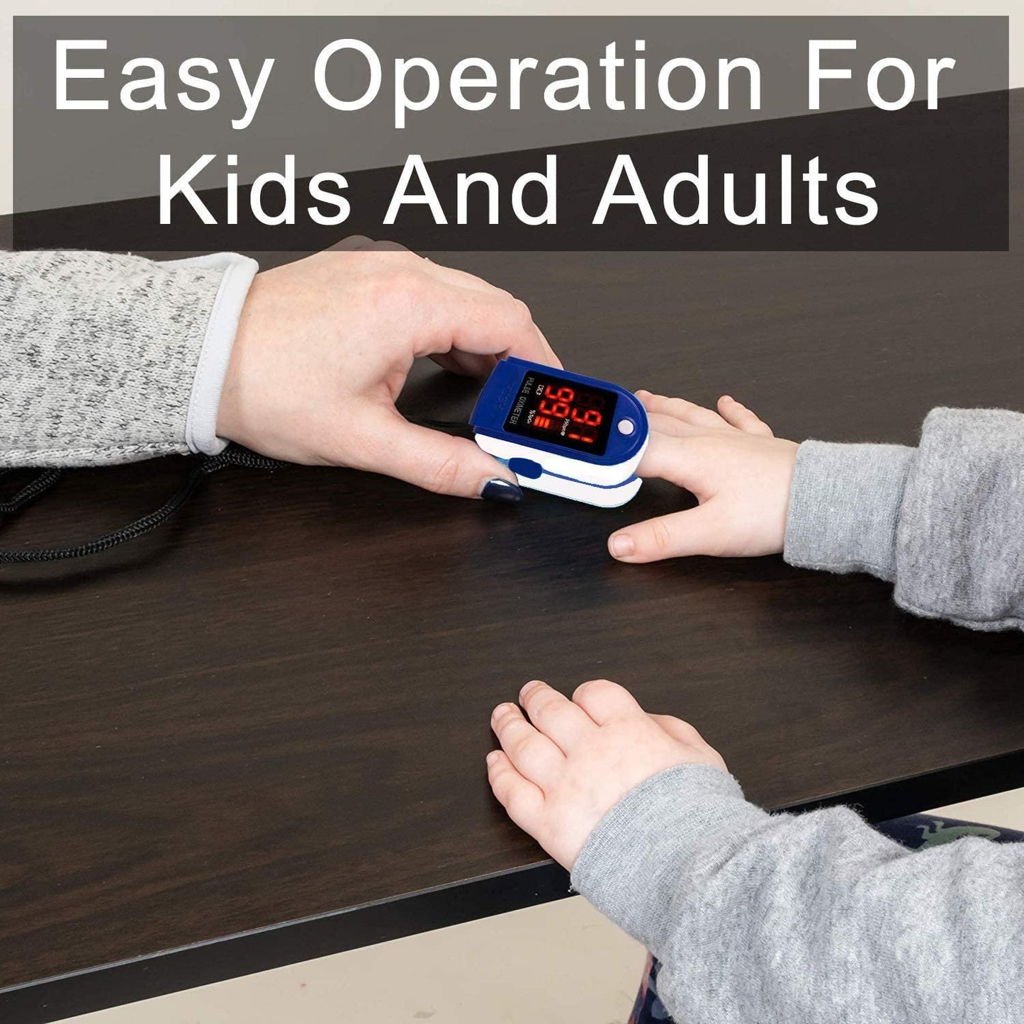 BDUN Pulse Oximeter, Portable Pulse Oximeter Portable Finger Oxygen Saturation and Pulse Rate Monitor