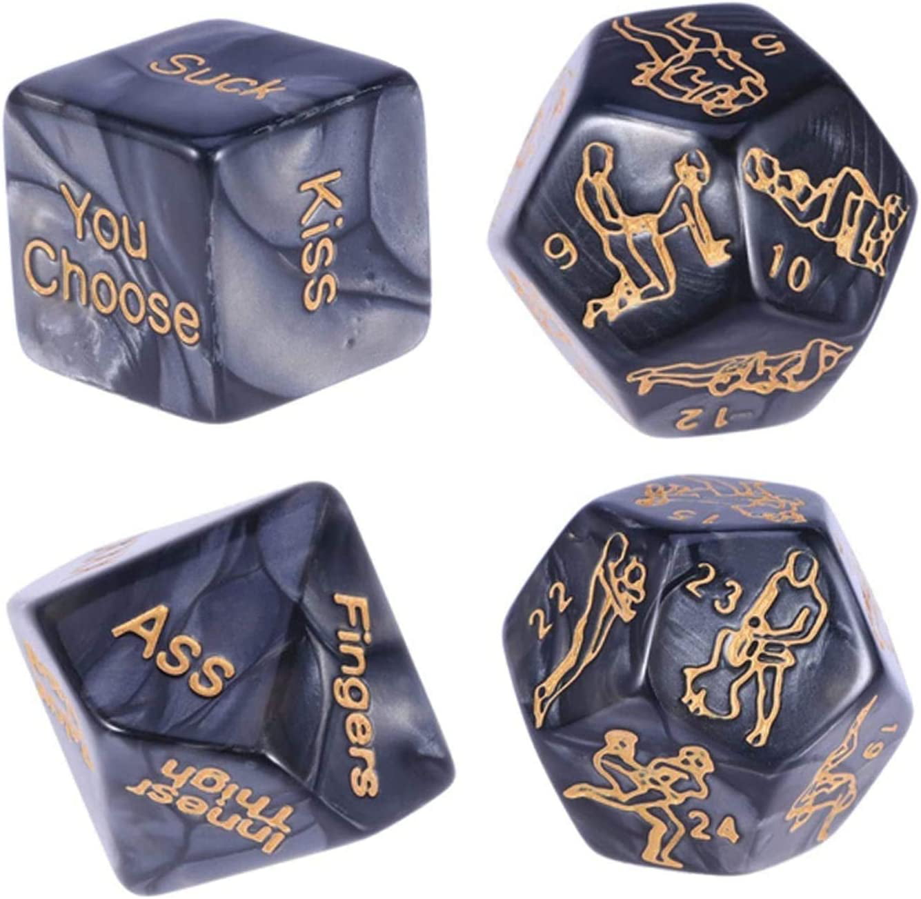 CENTEREL 4PCS Sex Dice for Adult Couples Sex Games Couples Toys
