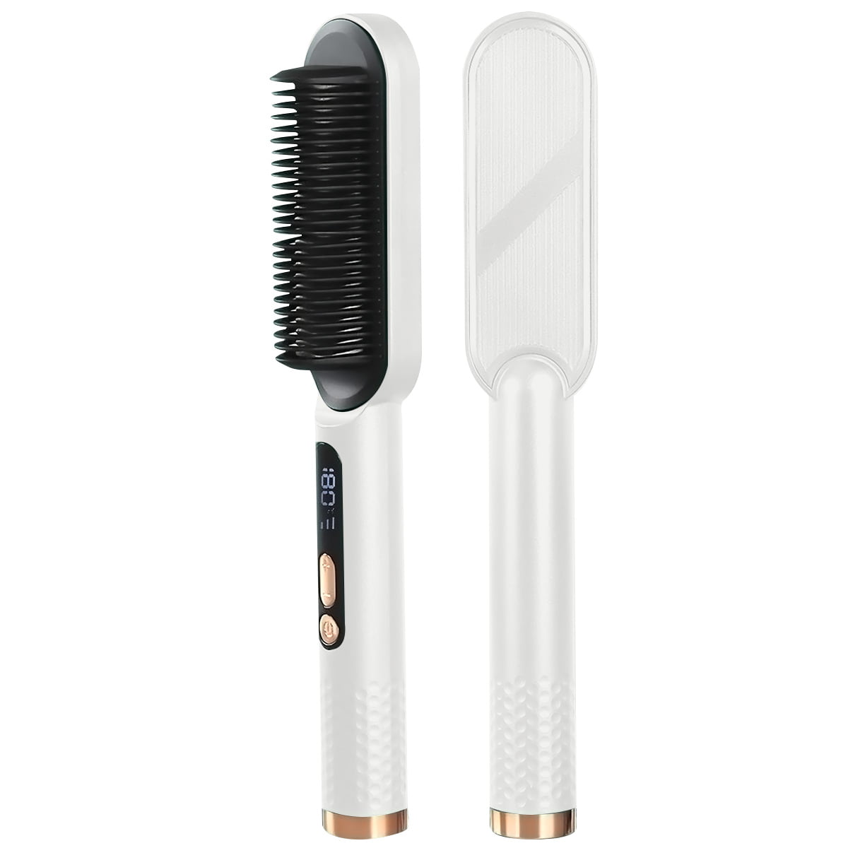 Hair Straightener Brush, Ionic Hair Straightener Comb with Fast Heating & Anti-Scald Perfect for Professional Salon at Home