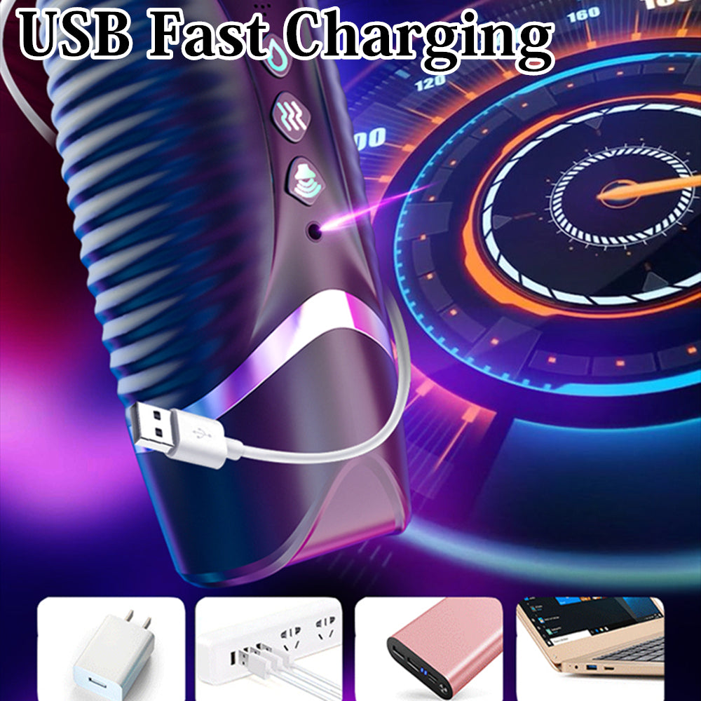 Automatic Male Masturbator Black Hole PRO Dual Channel Heated Male Masturbation Cup with 10 Vibration Modes Sex Toys for Men