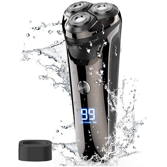 2 in 1 Electric Razor for Men, IPX7 Waterproof 4D Electric Rotary Shaver, Dry Wet Beard Trimmer Travel USB Rechargeable