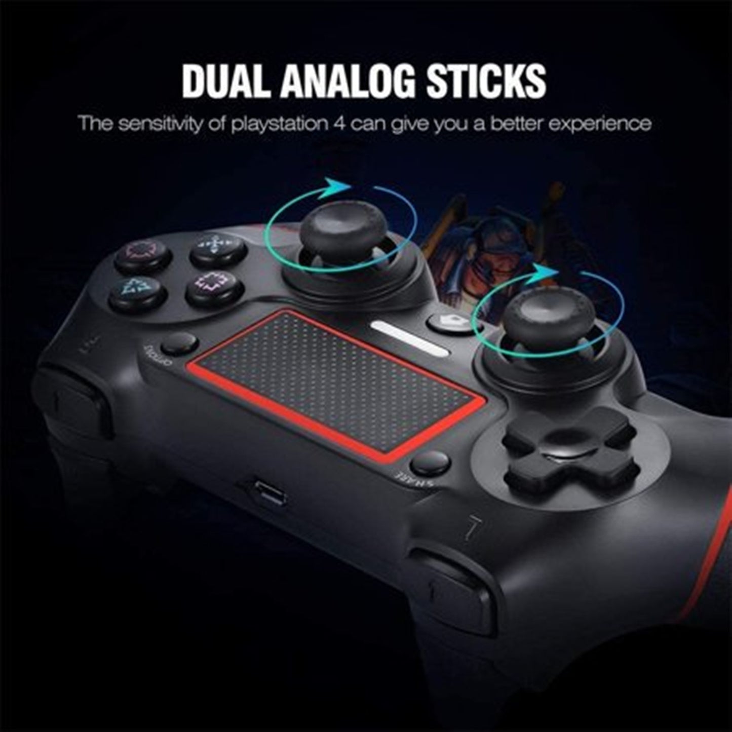 Wireless Controller for Playstation 4  with LED Indicator Gamepad Remote Joystick for PS-4/Pro/Slim