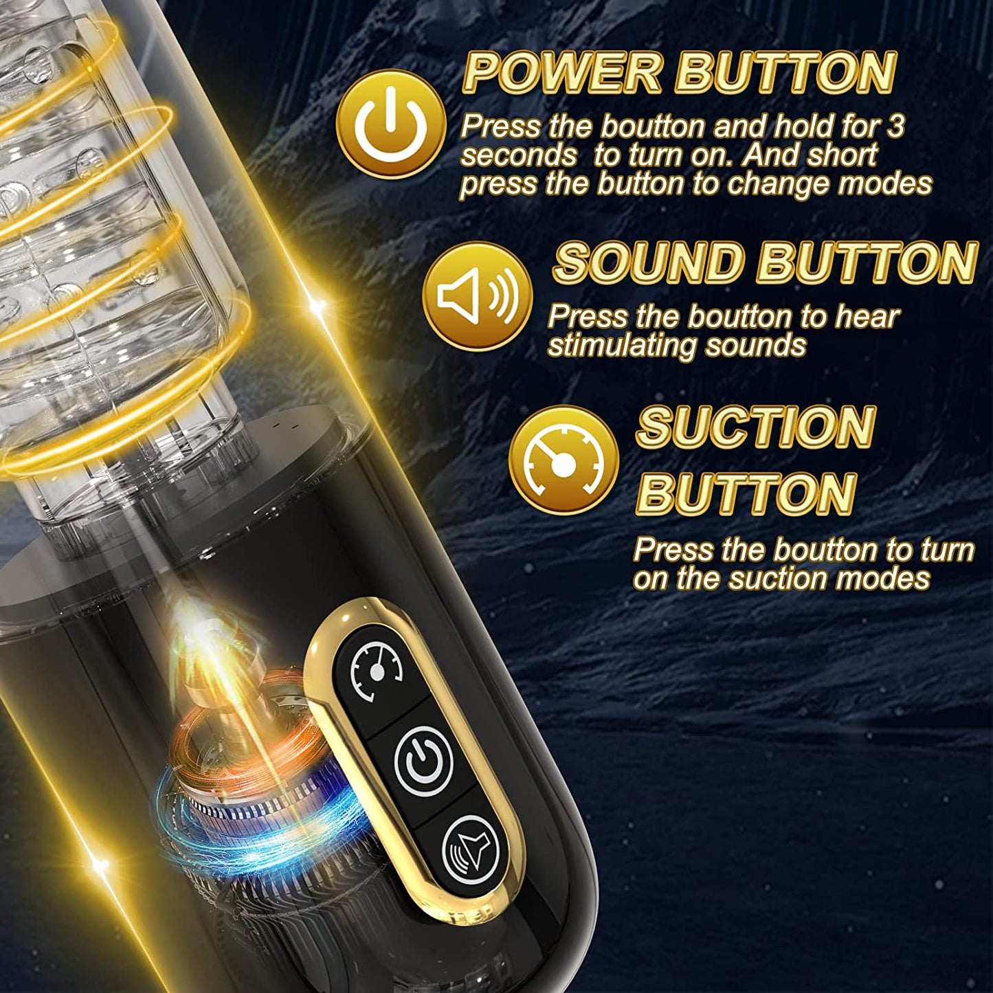 Male Sex Toy Automatic Telescopic Rotating Masturbator Cup For Men Toy Adult Product