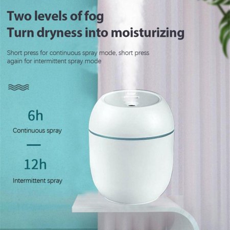 Mini Humidifier, Portable Small Cool Mist Humidifier, USB Personal Desktop Vaporizer, Night Light Function, Super Quiet for Car, Office, Home, Bedroom, Baby Room, Travel