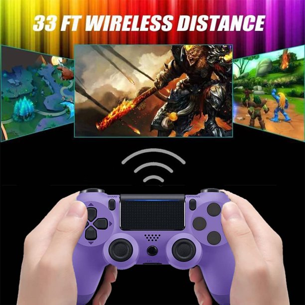 Wireless Bluetooth Controller for PS4 Gamepad Joypad, Purple