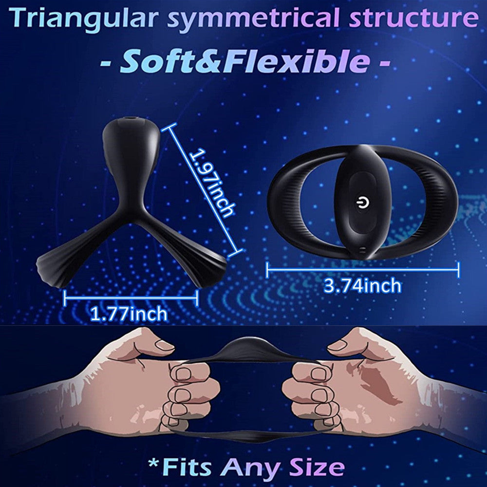 Vibrating Ring, Centerel Rechargable Silicone Stretchy Rings with 10 Intense Vibration Modes, Adult Sex Toys & Games