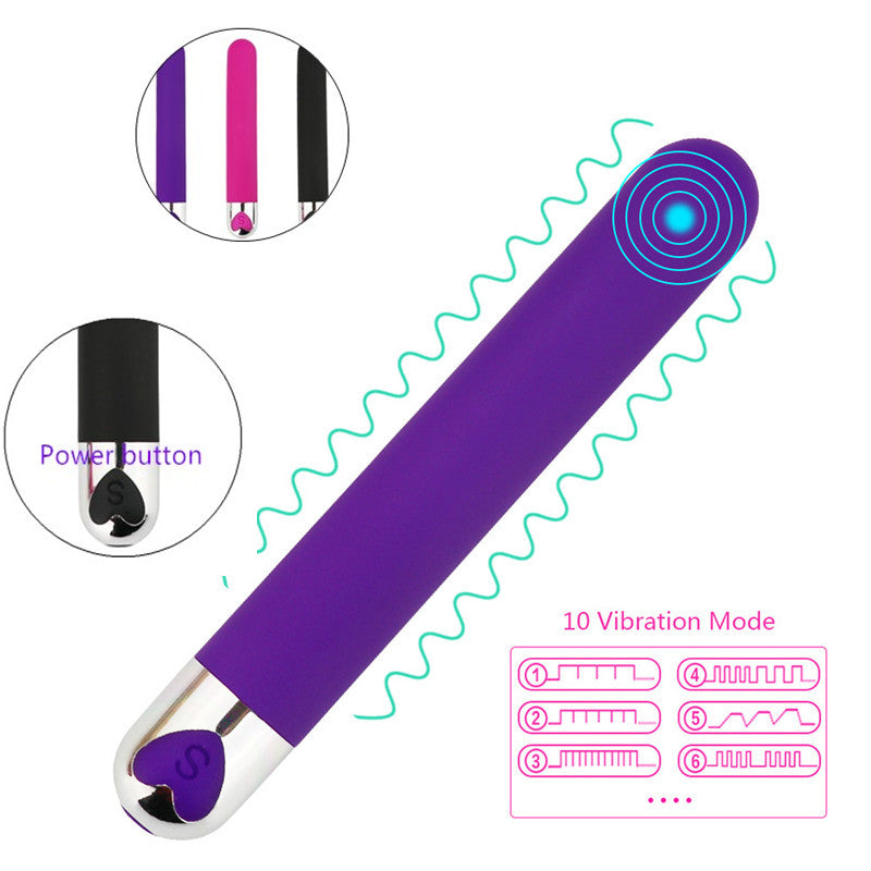 Bullet Dildo Vibrators Sex Toys For Women G spot Clitoris Stimulator with 10 Speed Powerful Vibration Massager