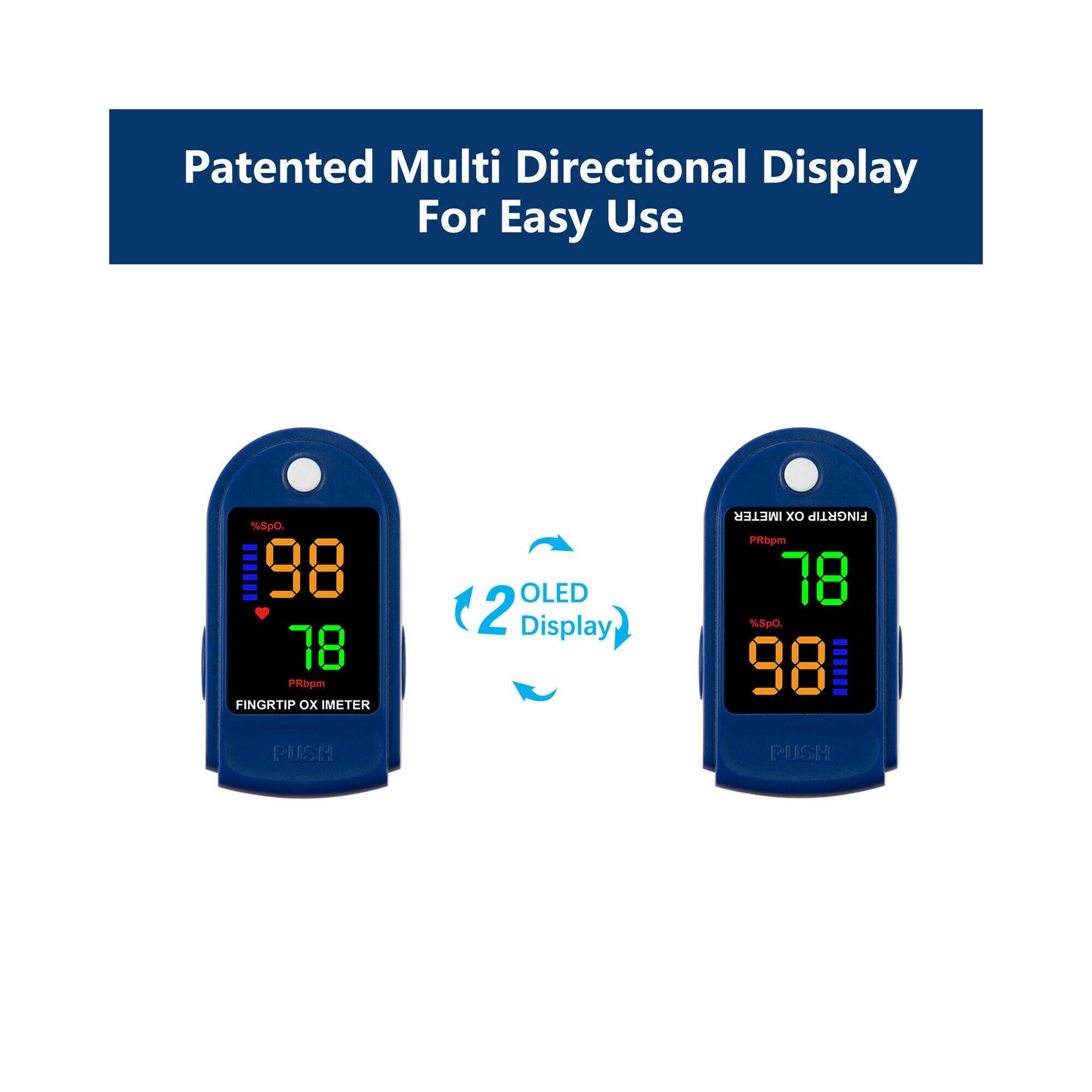 Finger Tip Pulse Oximeter Meter, SpO2 Heart Rate Pulse Oximeter Monitor Blood Oxygen Saturation