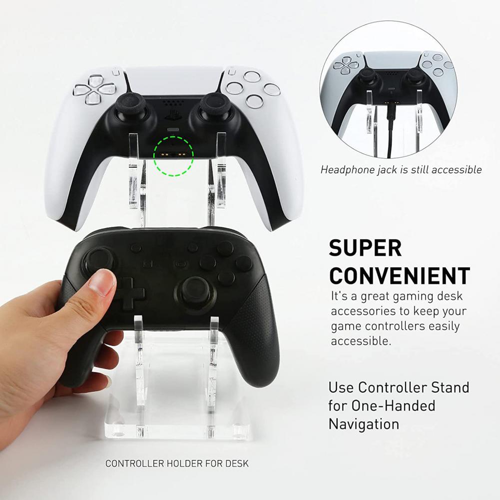 Acrylic Gamepad Stand for PS5/PS4/Xbox One/S/X Series Game Console Controller Stander Gaming Handle Display Hook Accessories