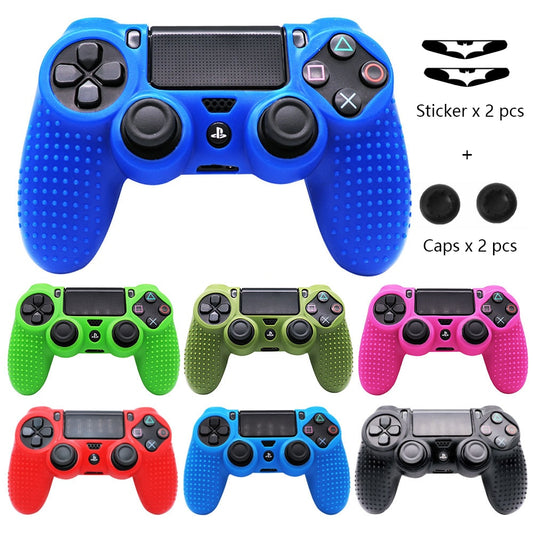 Anti-slip Silicone Case For PS4 Slim Pro Controller Skin Console Gamepad Joystick Cover Cases Accessories