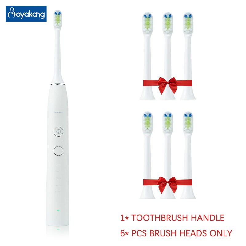 Boyakang Sonic Electric Toothbrush Rechargeable Adult Smart Timing IPX7 Waterproof Dupont Bristles USB Charging BYK16