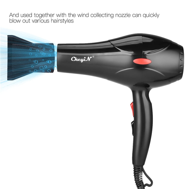 CkeyiN 2200W Professional Hair Dryers Strong Power Blow Dryer Barber Salon Styling Tool with 3 Temperature 2 Speed Personal Care