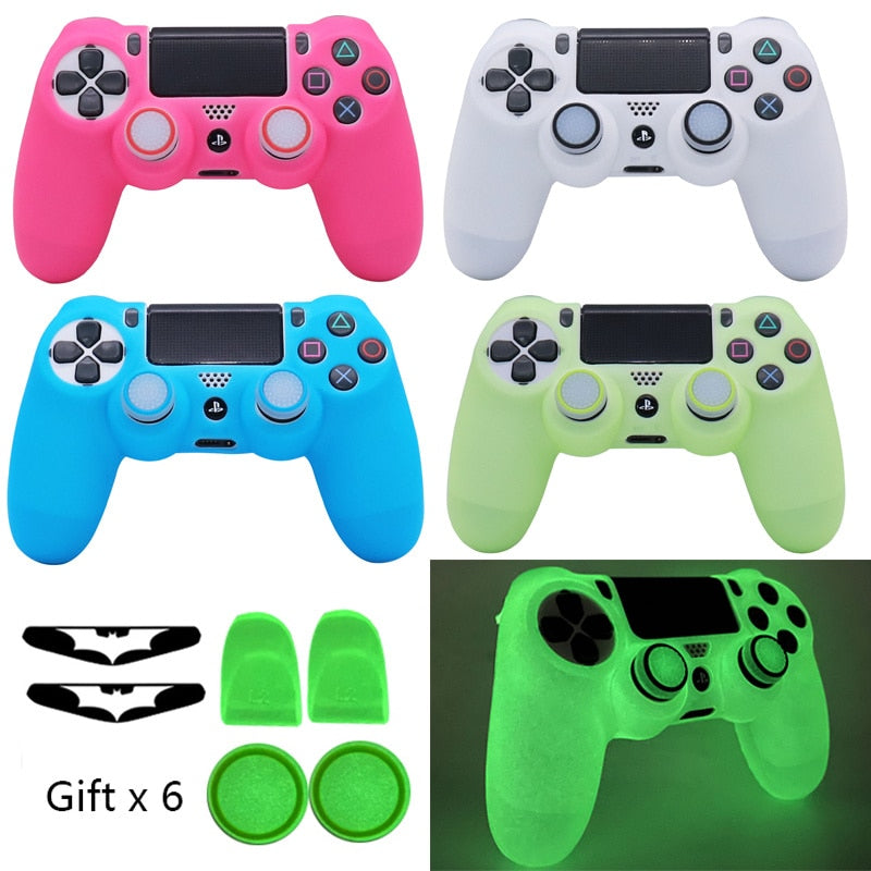 Glowing Soft Silicone Controle Case For PS4 Controller Games Accessories Gamepad Joystick Case Cover for PS4 Controller Skin